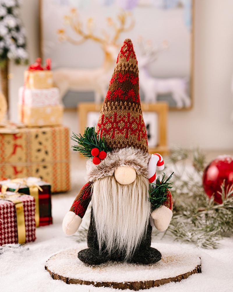 

1pc Christmas Gnome Doll Rudolph Faceless Doll Ornament Kids Toy Gifts Party Props Christmas Tree Window Table Decoration, Style2