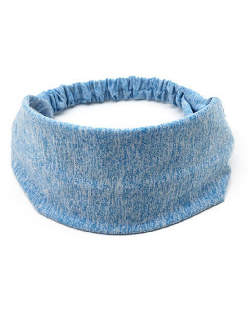 

1pc Sweat-Absorbent Quick Dry Sports Headband, Lighted blue