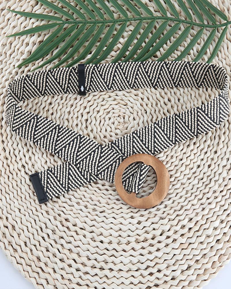 

Clan Straw Woven Elastic Stretch Waist Belt, Style5
