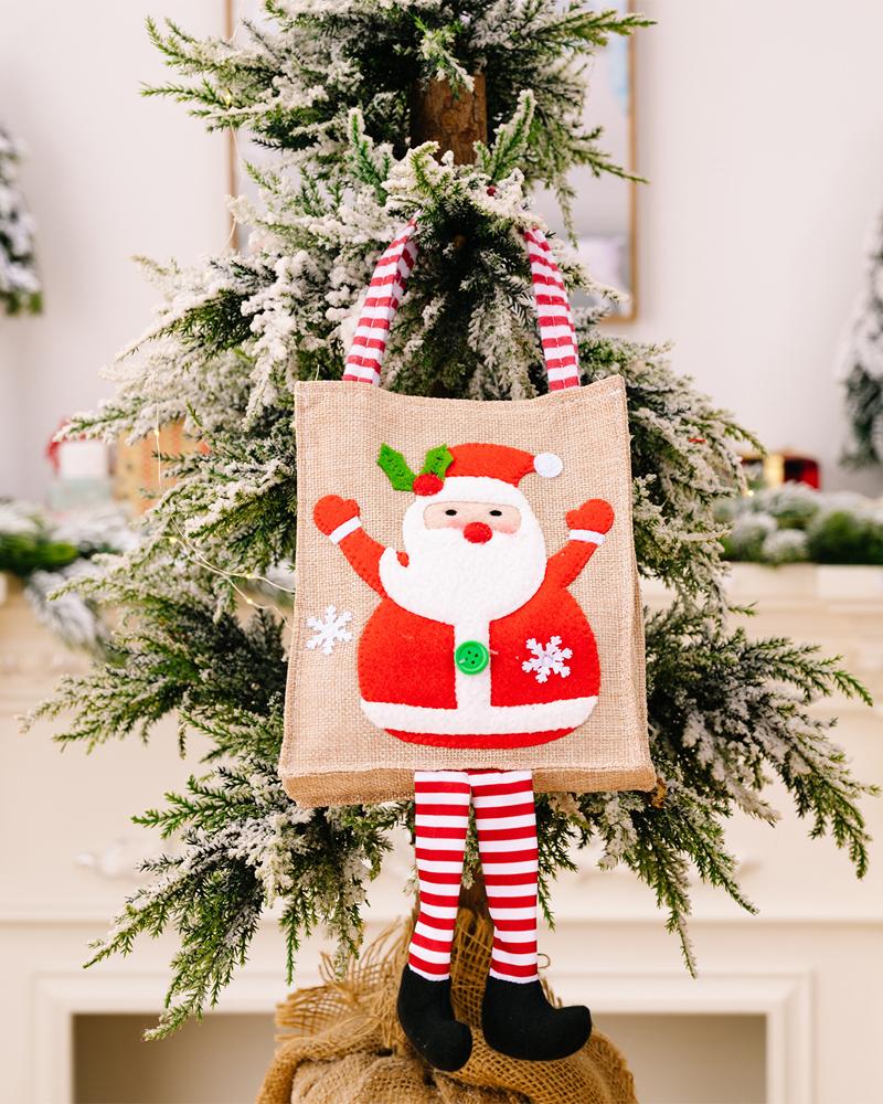 

1pc Christmas Treat Bag Christmas Holiday Gift Treat Bag Children Kids Party Supplies Holiday Decoration, Style2