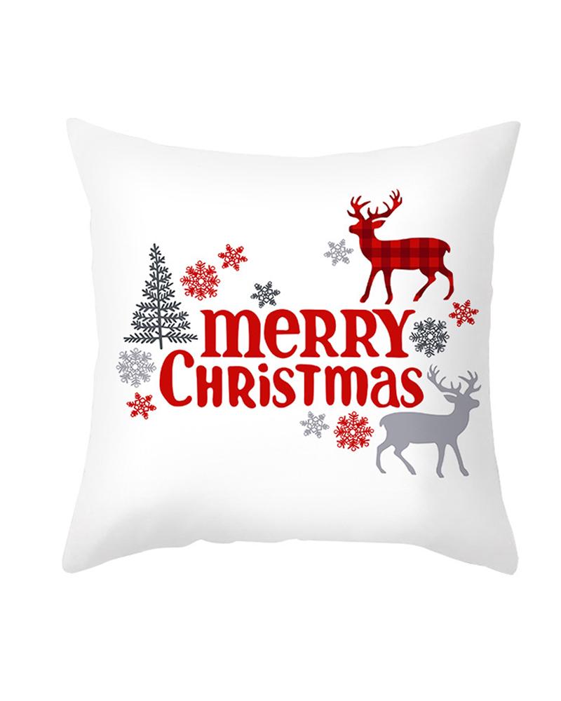 

Christmas Print Cushion Cover Without Filter, Style6
