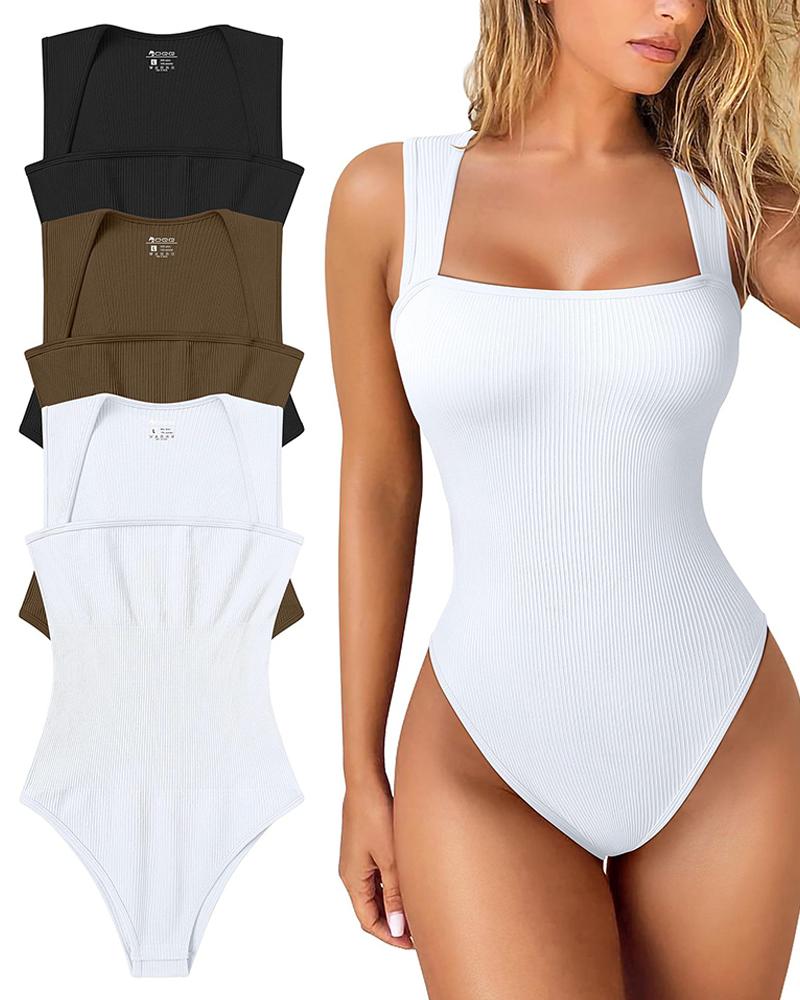 

Body gainant le ventre sans manches à col asymétrique, White