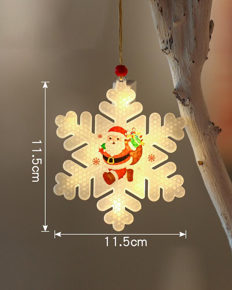 

1pc Christmas Lighted Window Decoration LED Christmas Tree Hanging Light 3D Light Ornament Christmas Indoor Outdoor Home Decoration, Style2