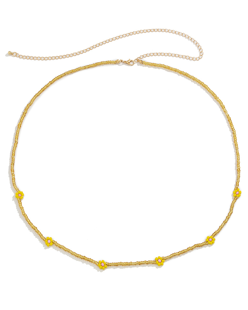 

1pcs Beaded Daisy Pattern Waist Chain, Style3