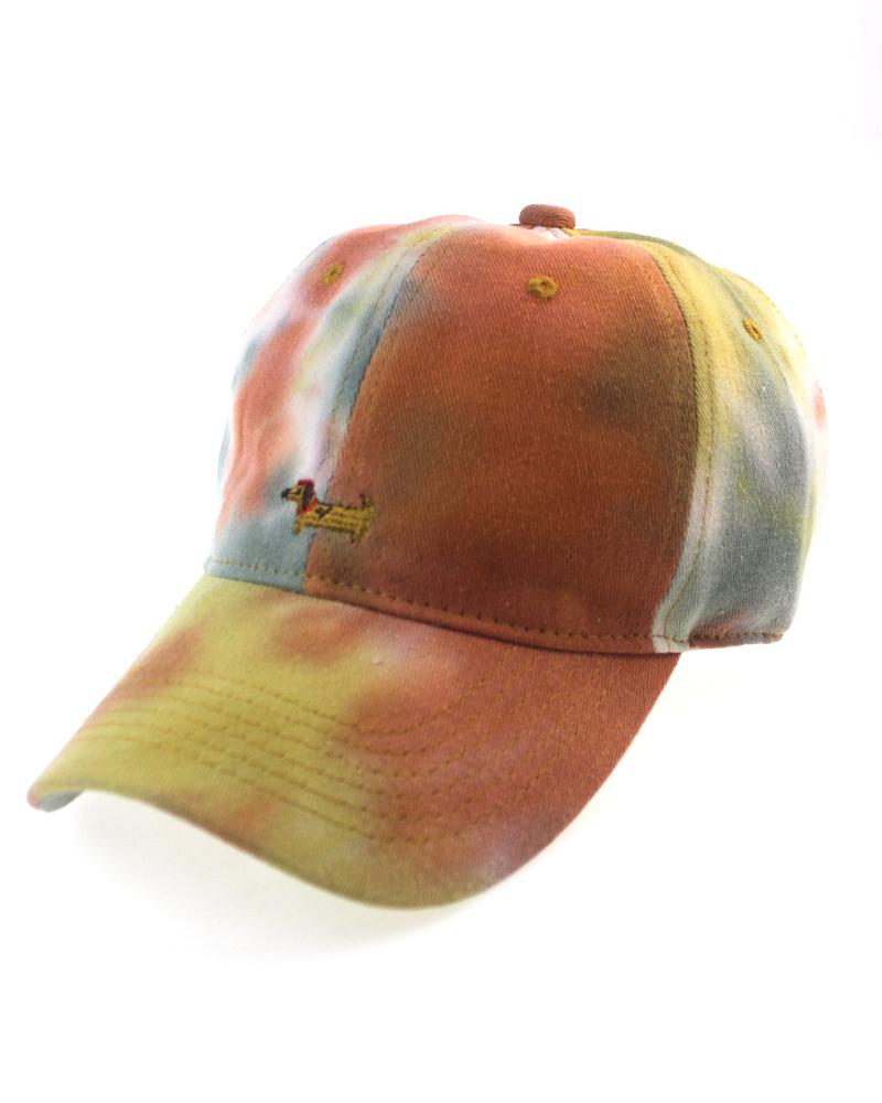 

Tie Dye Print Animal Embroidered Baseball Cap, Orange