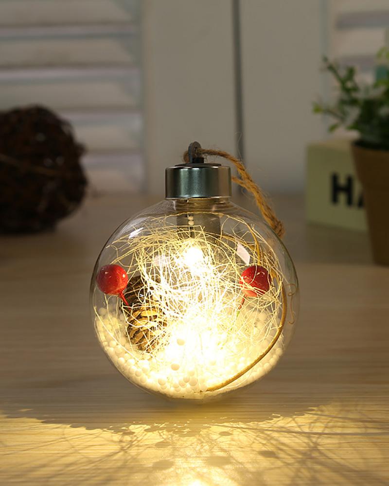 

Christmas Transparent Luminous Filler Balls Ornament Clear Balls For Wedding Christmas Decoration, Style4