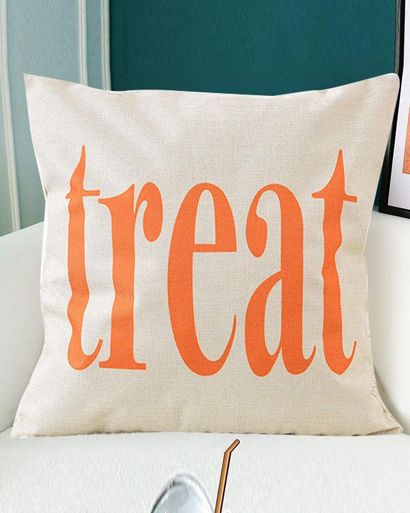 

Halloween Pillow Covers Trick or Treat Linen Ornament Throw Pillow Cases, Style4