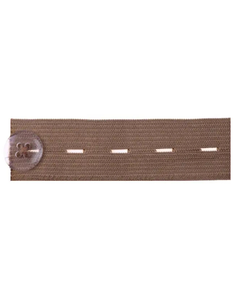 

1pc Elastic Buttoned Adjustable Waist Extender, Khaki