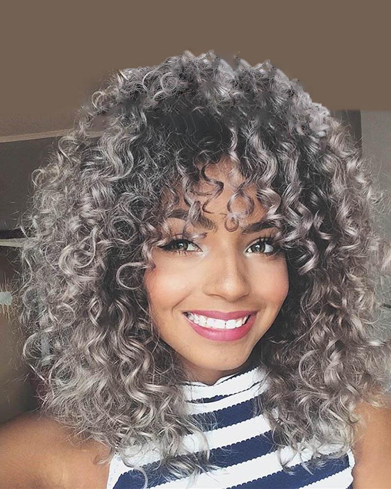

Short Curly Explosion Hair Wig, Brown