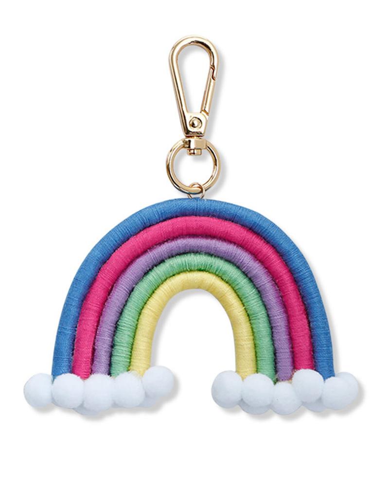 

Handmade Rainbow Stripe Bag Accessories King Ring, Blue