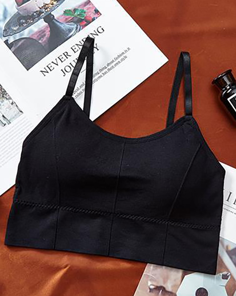

Seamless Bra Underwear Sports Shock-Proof Vest Wireless Push-up Bra, Black