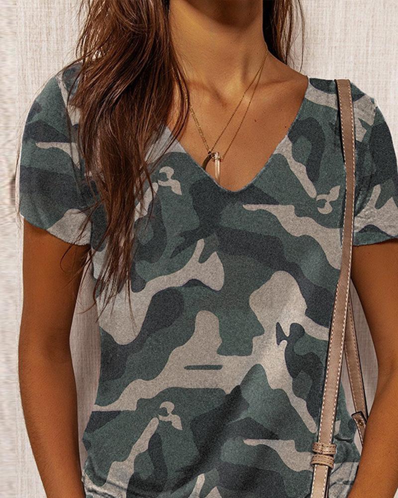 

All Over Print Short Sleeve T-shirts, Army green