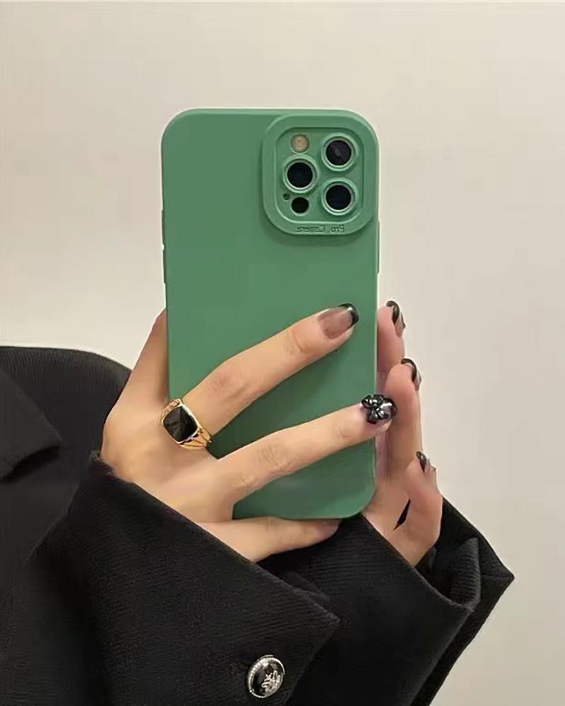 

Simple Soft Plain iPhone Case, Green
