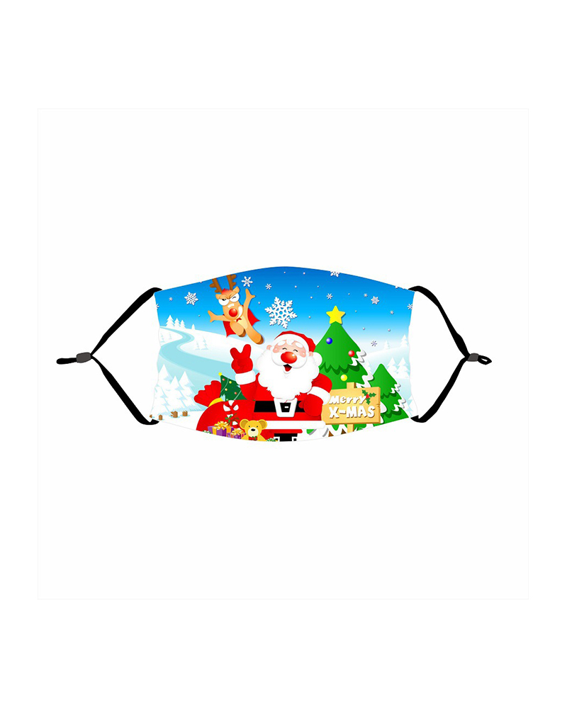 

Christmas Thickened Adjustable PM 2.5 Earloop Face Mask For Kids, Style9