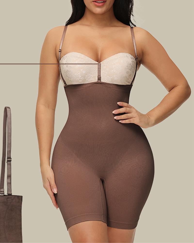 

Patchwork Lace Sling Skinny Bustiers Rompers, Coffee