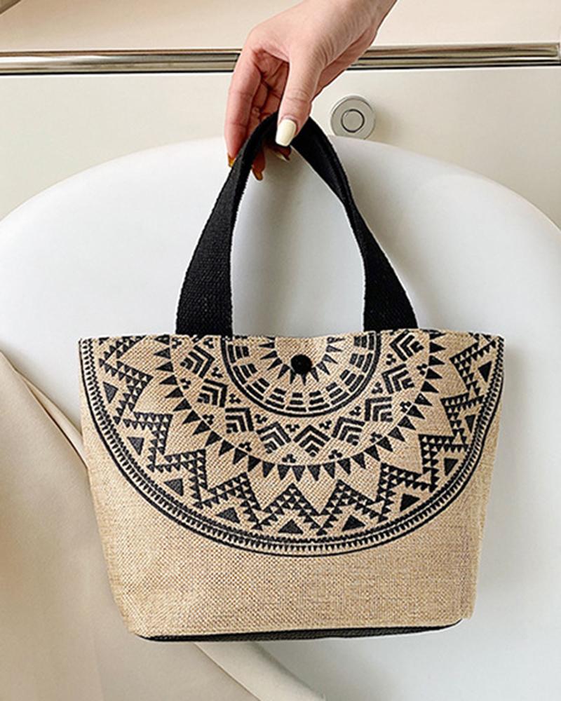 

Letter Print Large Capacity Tote Bag, Style3