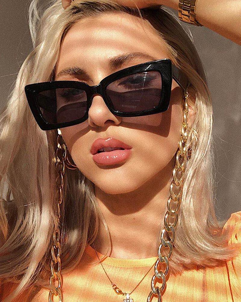 

1pcs Vintage Big Geometric Shaped Eyeglass Chain Without Sunglasses, Gold