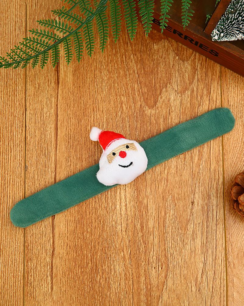 

Toddler Christmas Creative Xmas Gifts Snowmen Deer Toy Circles Slap Bangles Decorations, Style4