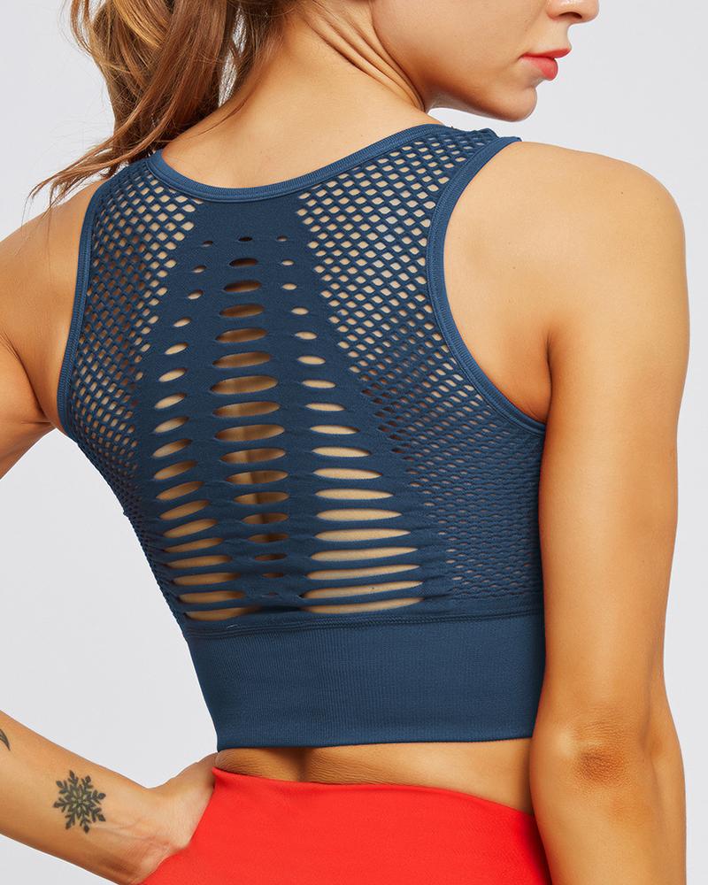

Cut Out Sports Bra, Blue