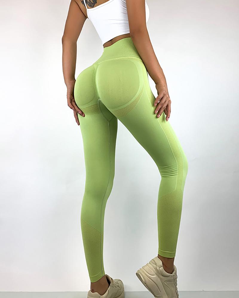 

High Waist Butt Lifting Skinny Yoga Pants, Green