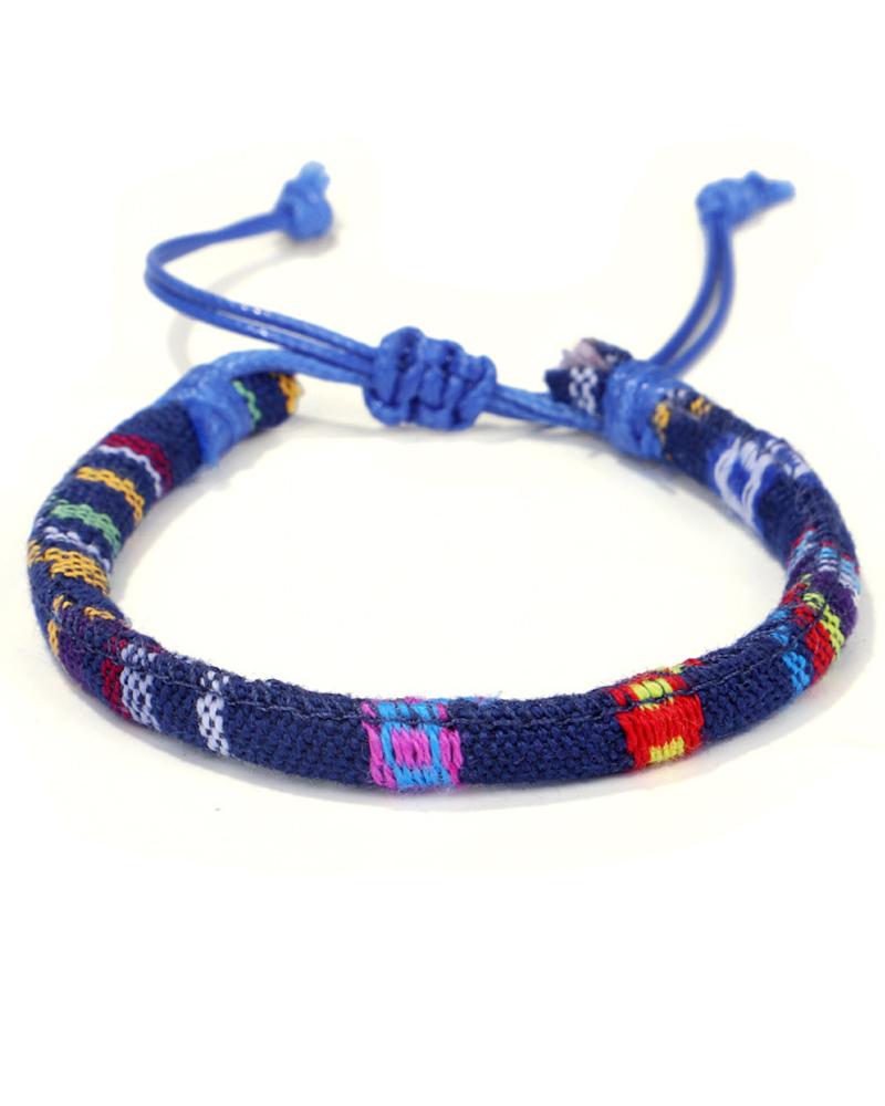

Clan Colorful Tribal Pattern Braided Bracelet, Style7