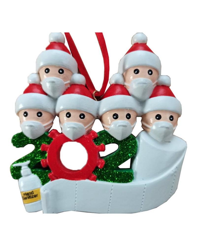 

Christmas 2020 Family Member With Mask & Toilet Paper Ornament, Style5