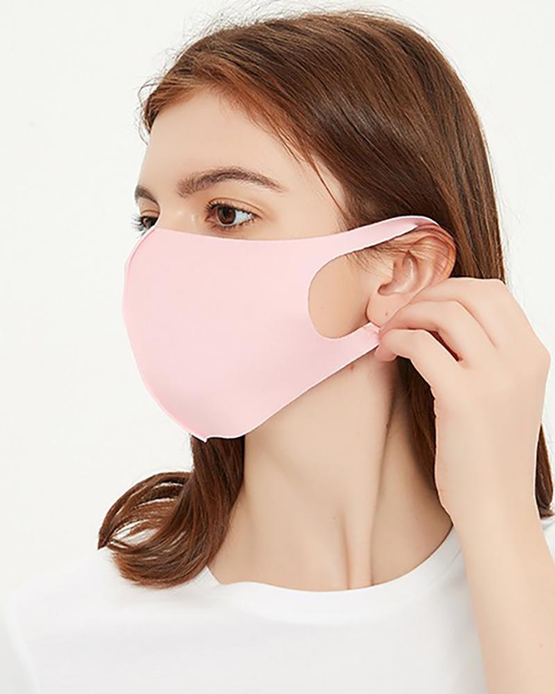 

Ice Silk Breathable Mouth Mask Washable And Reusable, Pink