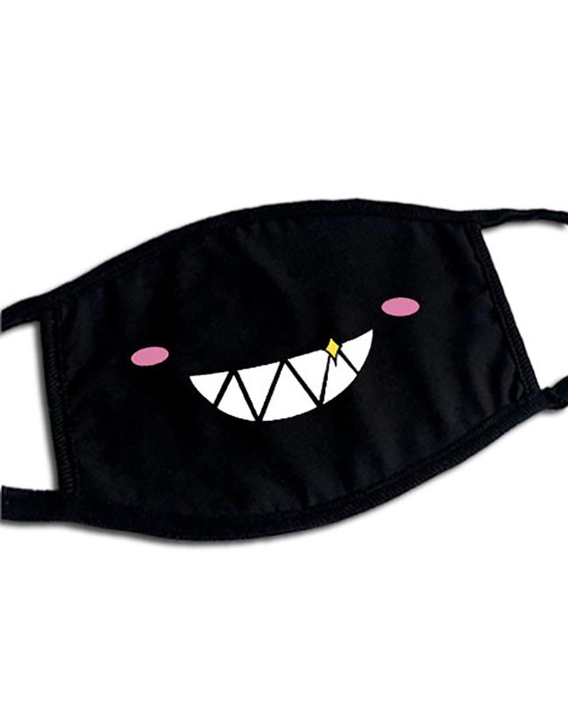 

Cute Phiz Print Ear Loop Breathable Mouth Mask, Style5