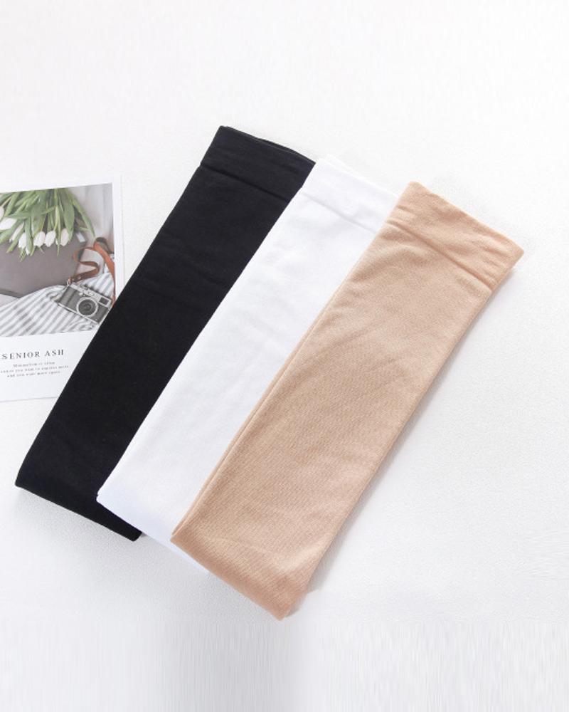 

Fleece Lined Leg Warmers Over Knee Thigh High Socks, Apricot