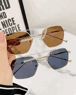 

1Pair Irregular Metal Frame Sunglasses, Style4