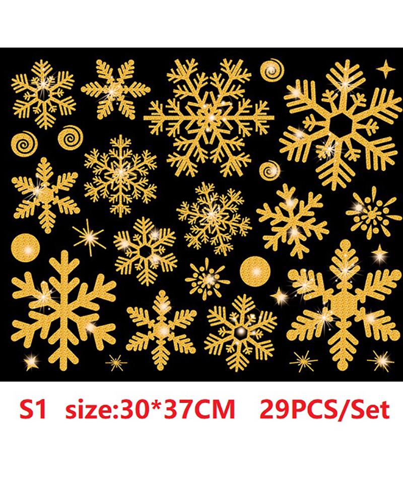 

1Sheet Christmas Snowflake Glitter Window Sticker, Style1