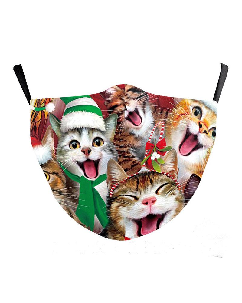 

Christmas Print Breathable Filter Face Mask, Style13