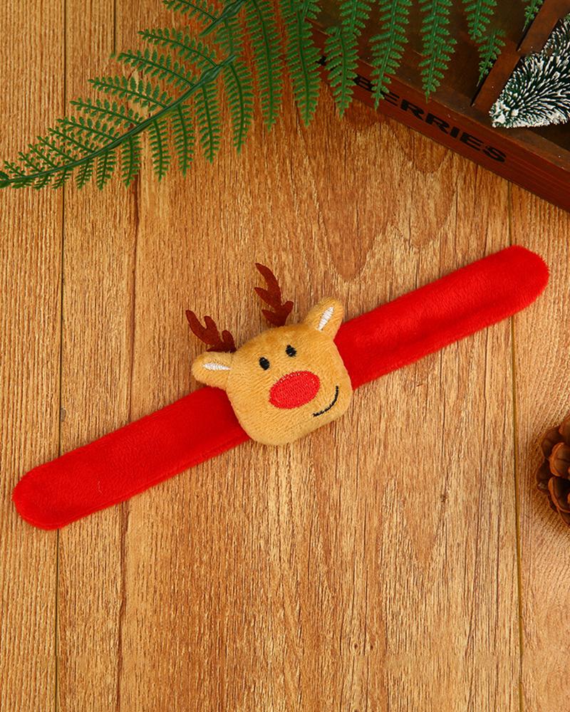 

Toddler Christmas Creative Xmas Gifts Snowmen Deer Toy Circles Slap Bangles Decorations, Style3