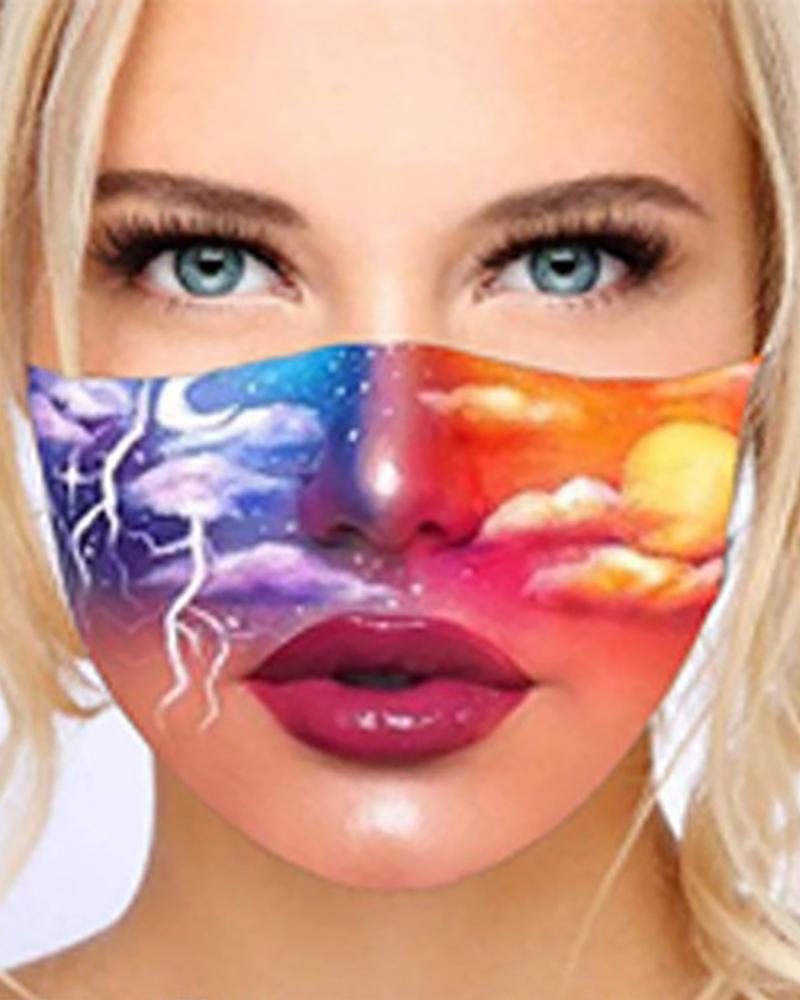 

Graphic Print Breathable Washable Face Mask, Style7