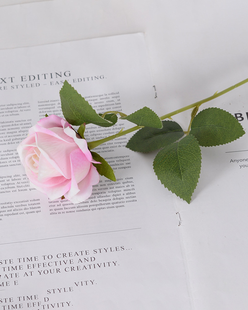 

Artificial Flowers Single Real Looking Fake Roses With Stems, Light pink