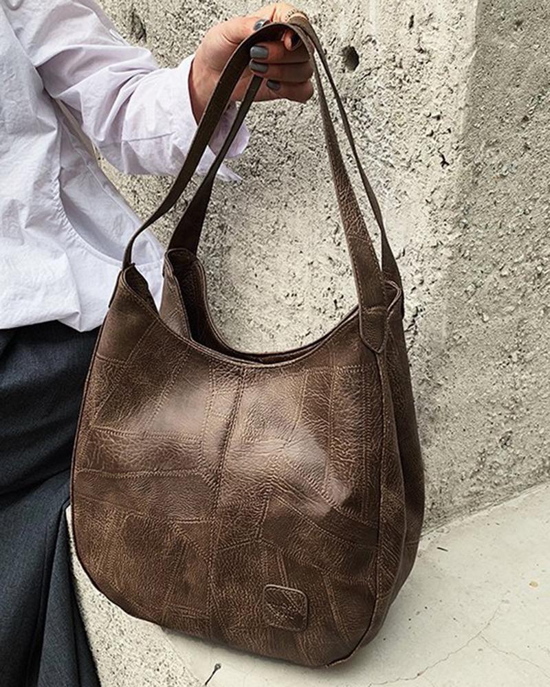 

Vintage Large Capacity Shoulder Bag, Coffee