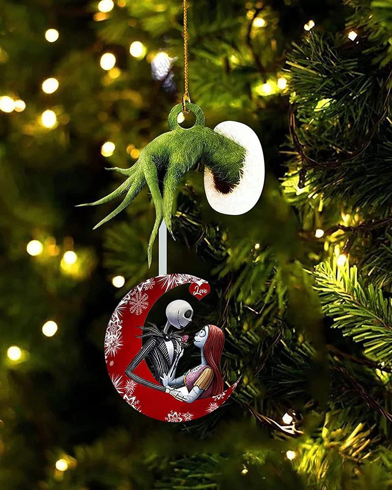 

1pc The Nightmare Before Christmas Skull Graphic Hand Drop Ornament Hanging Decoration, Style8