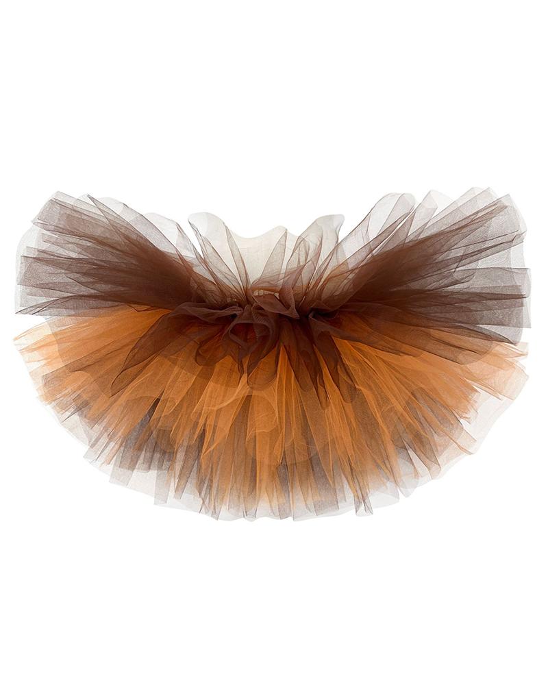 

Halloween Women Ballet Dance Layered Tulle Tutu Colorblock Skirt, Style6