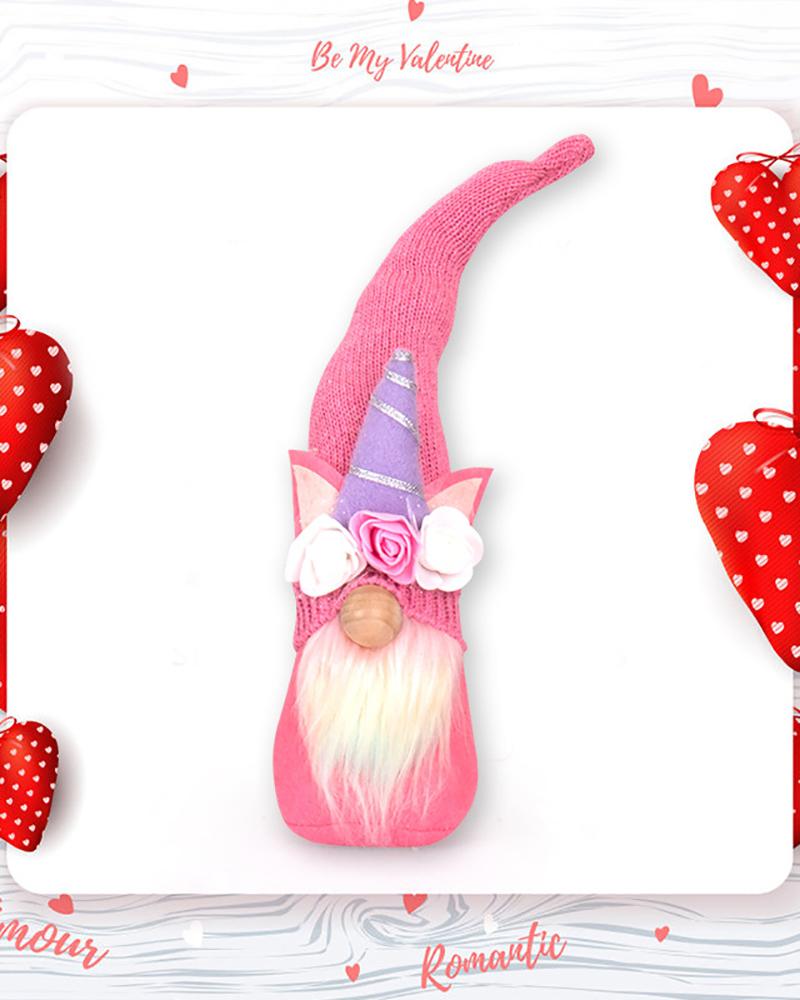 

Valentine's Day Faceless Dwarf Doll Plush Toys, Pink