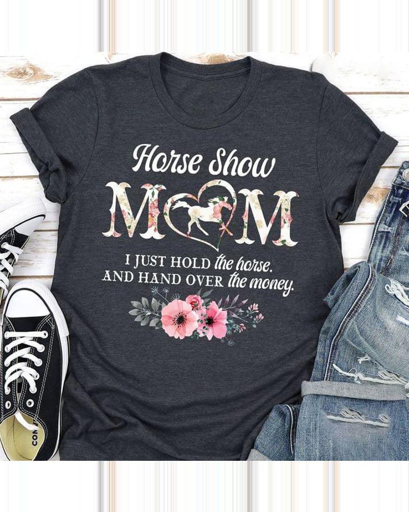 

Mother' Day Letter Heart Floral Print Casual T-shirt, Black