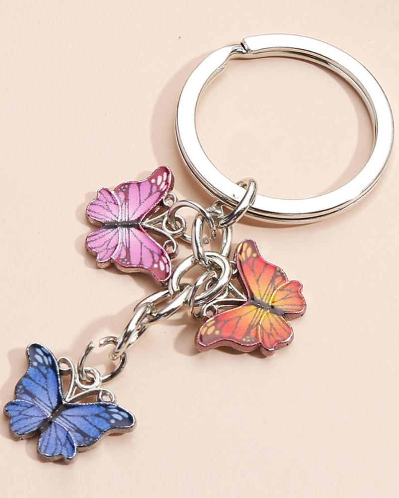 

1pc Butterfly Tassel Trendy Key Ring, Style2