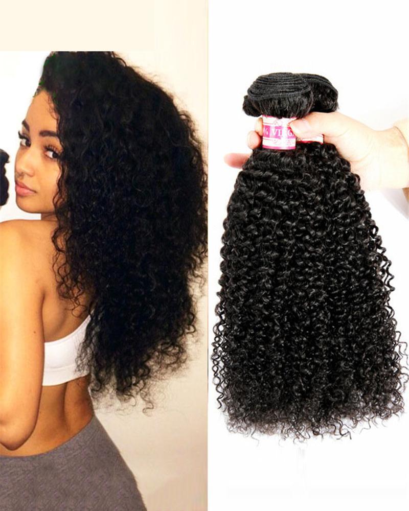 

20 Inches Glueless Wigs Long Curly Hair Wigs, Black