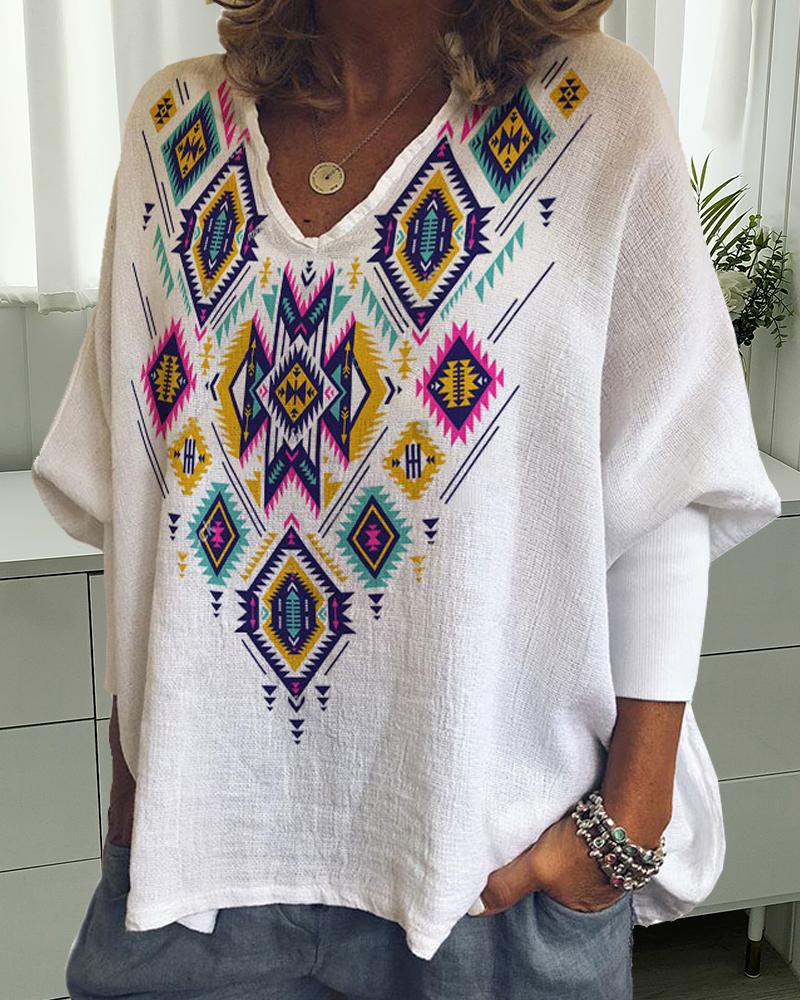 

Wing Print Short Sleeve Loose T-shirt, Style5