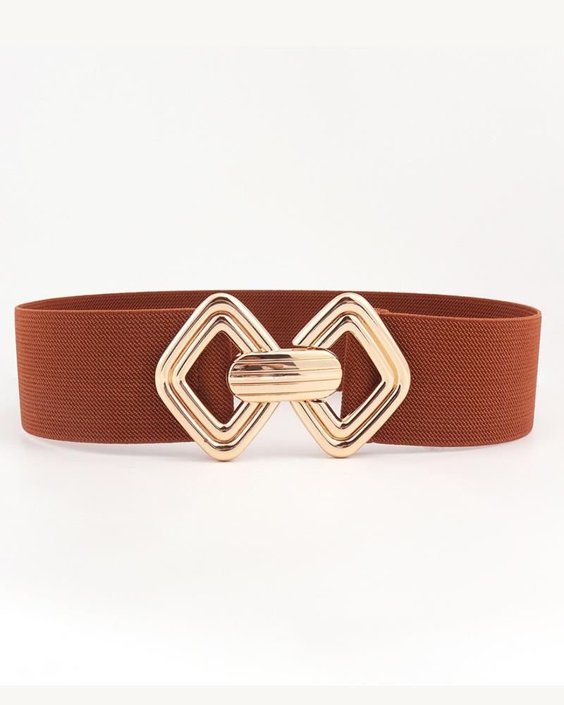 

Fashionable Elastic Wide Belt, Dark brown