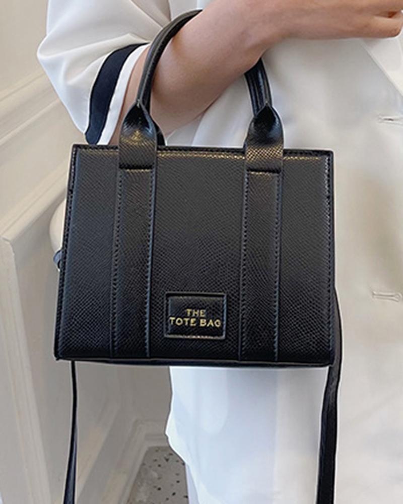 

Snakeskin Top Handle Trendy Crossbody Tote Bag, Black