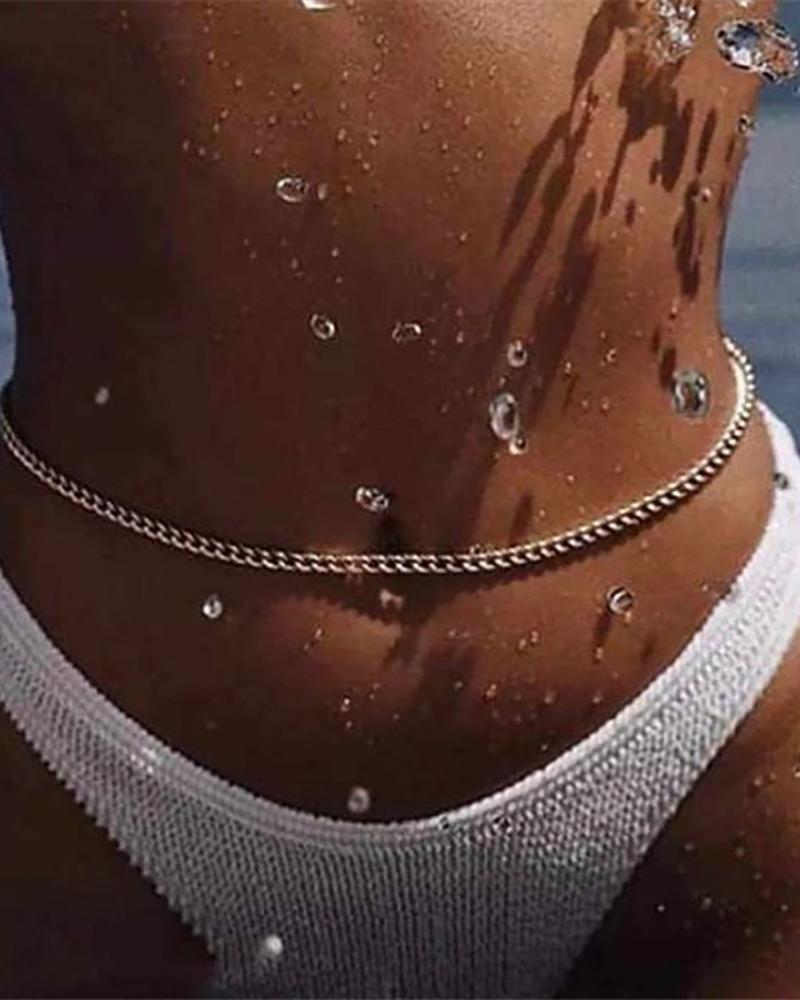 

1PCS Coin Pendant Bodychain, Silver