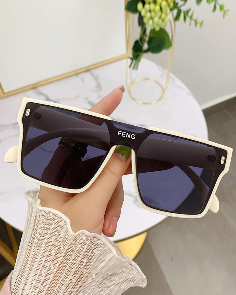 

1Pair Retro Flat Top Sqaure Sunglasses, Style2