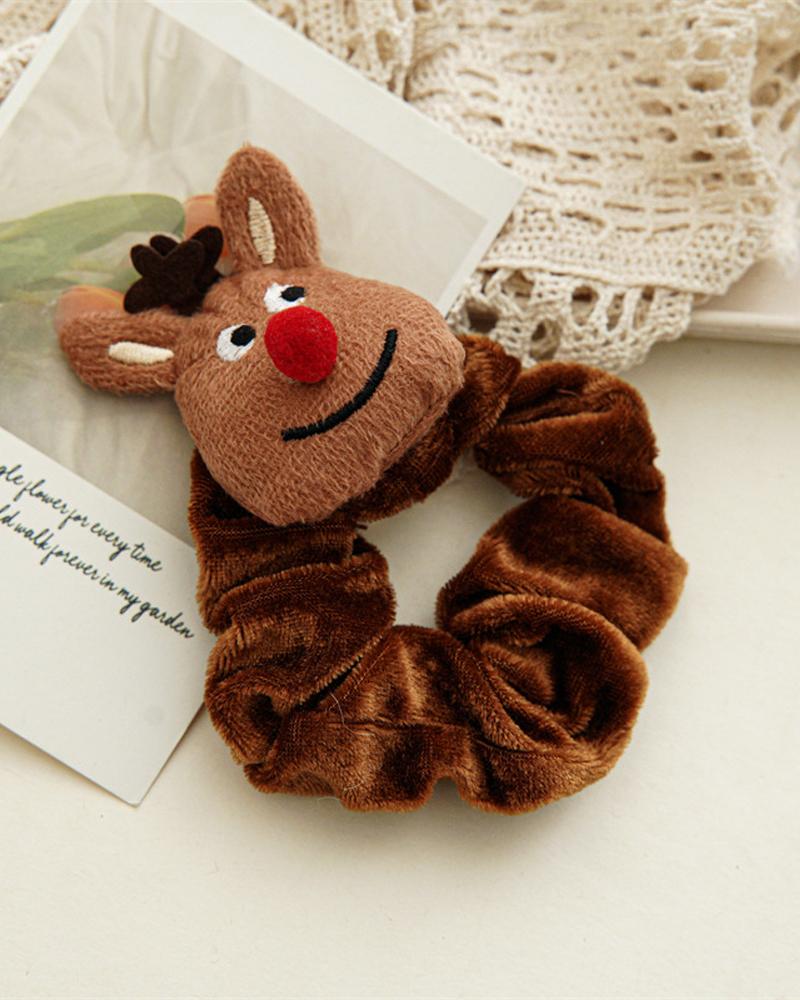 

1pc Christmas Tree Santa Claus Decor Scrunchie, Style4
