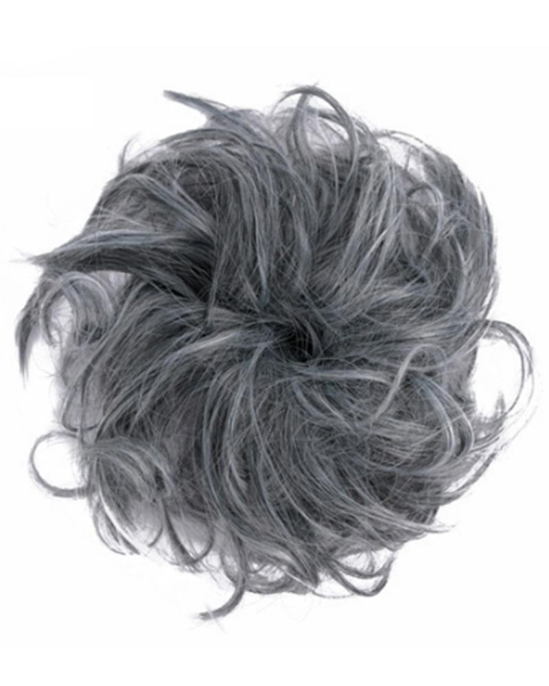 

Messy Chignon With Rubber Band Donut Hair Bun High Temperature Fiber Hairpieces, Style3