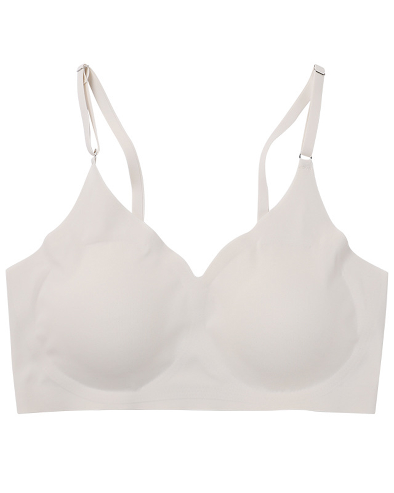 

Padded Seamless Wireless Bra, White